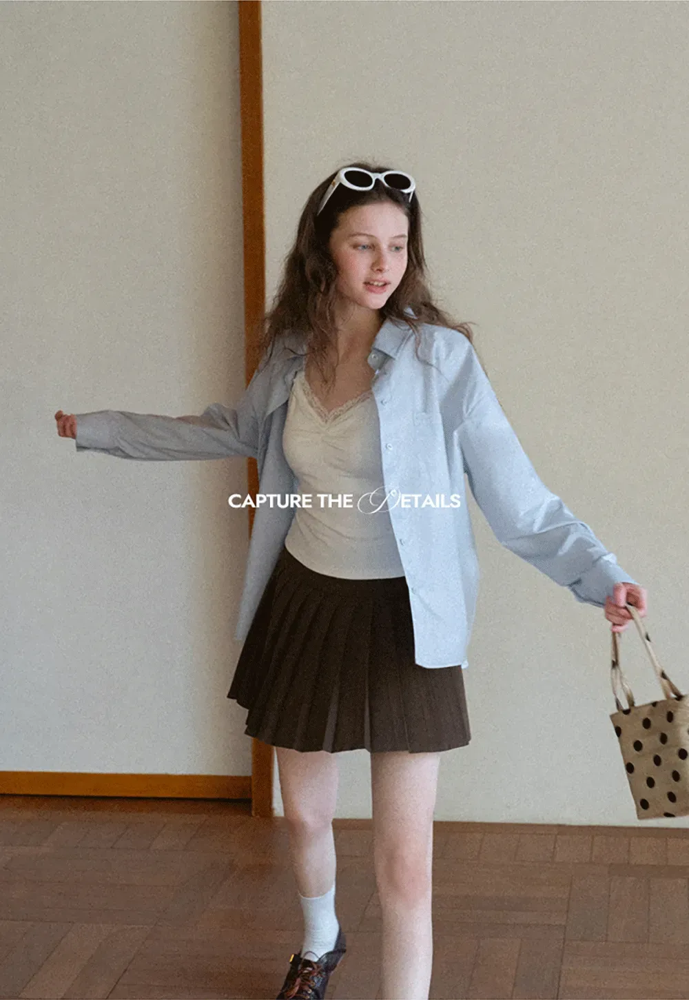 Classic button down shirt with rolled sleeves