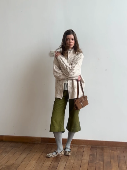 Women Corduroy Wide Leg Pants