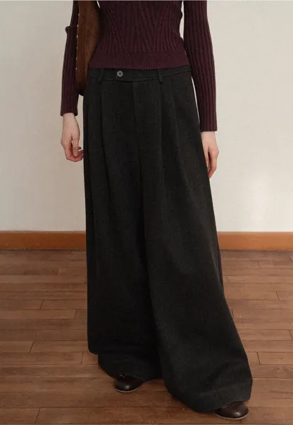 Elegant Wide Leg Trousers High Waist Design for Women