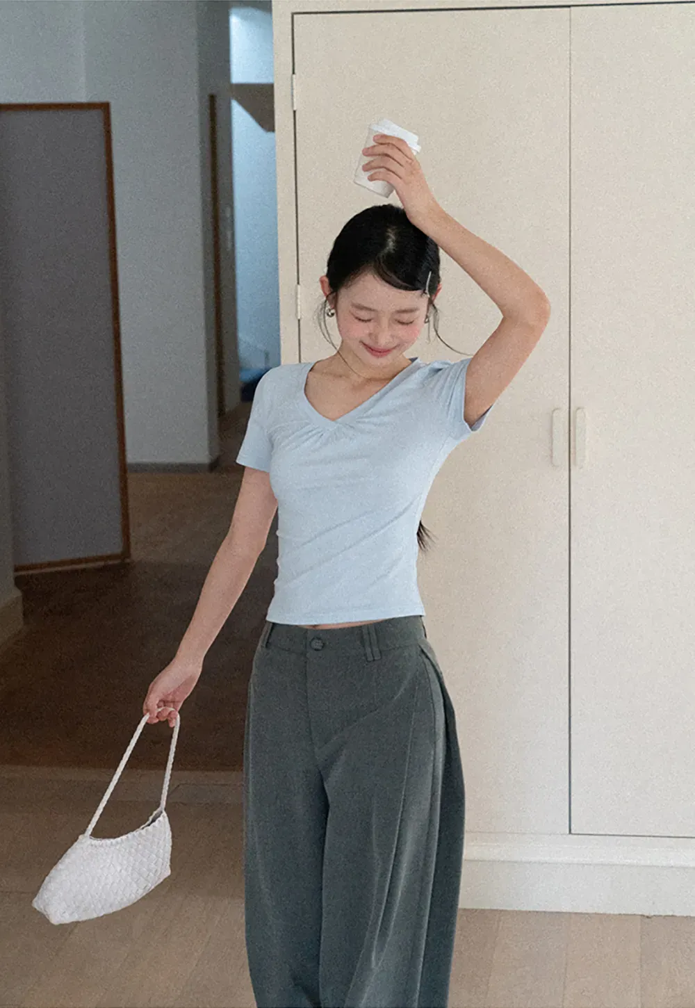 Wide Leg High Waist Casual Pants