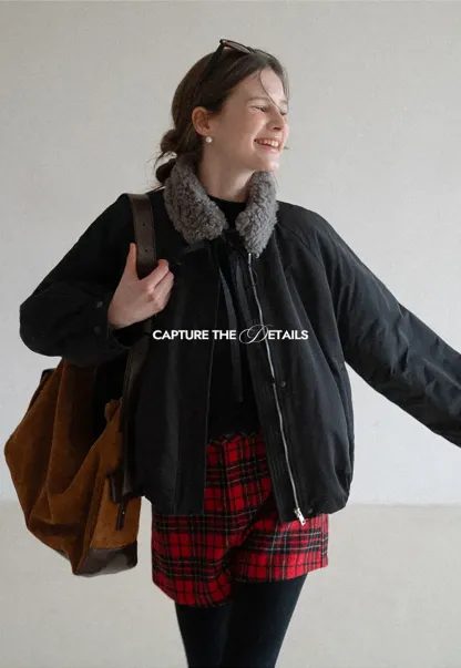 High waist plaid shorts with front pocket design