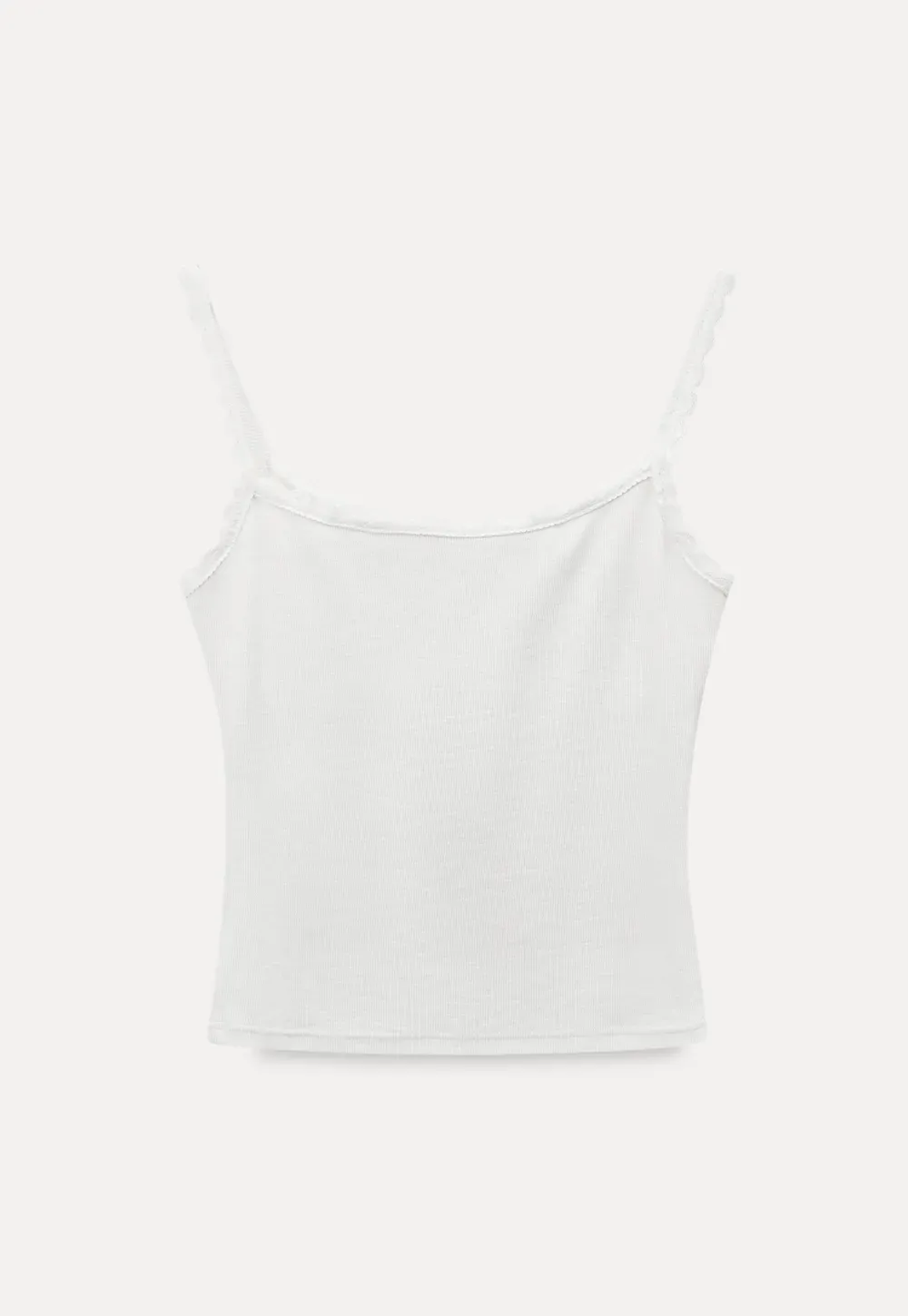 Lace Trim Button Front Tank Top