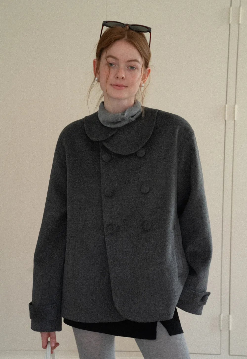 Elegant Wool Jacket for Women Simple Design Warm Coat