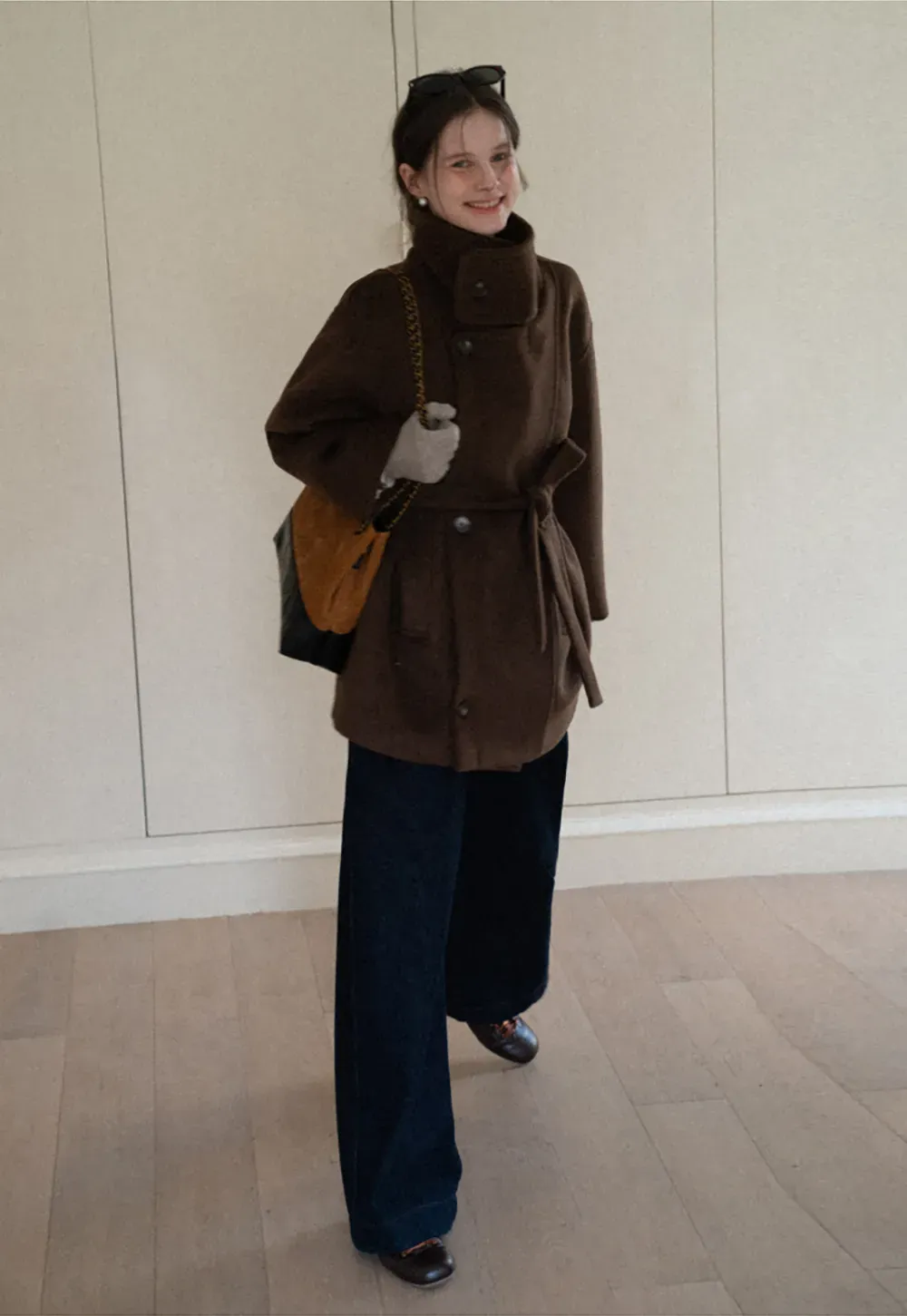 Dark Denim Wide-Leg Pants