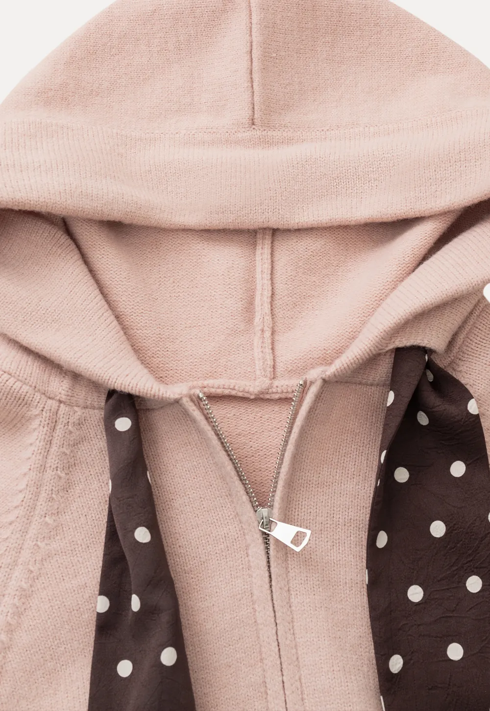 Pink Hooded Knit Sweater for Women Soft Warm Casual Top