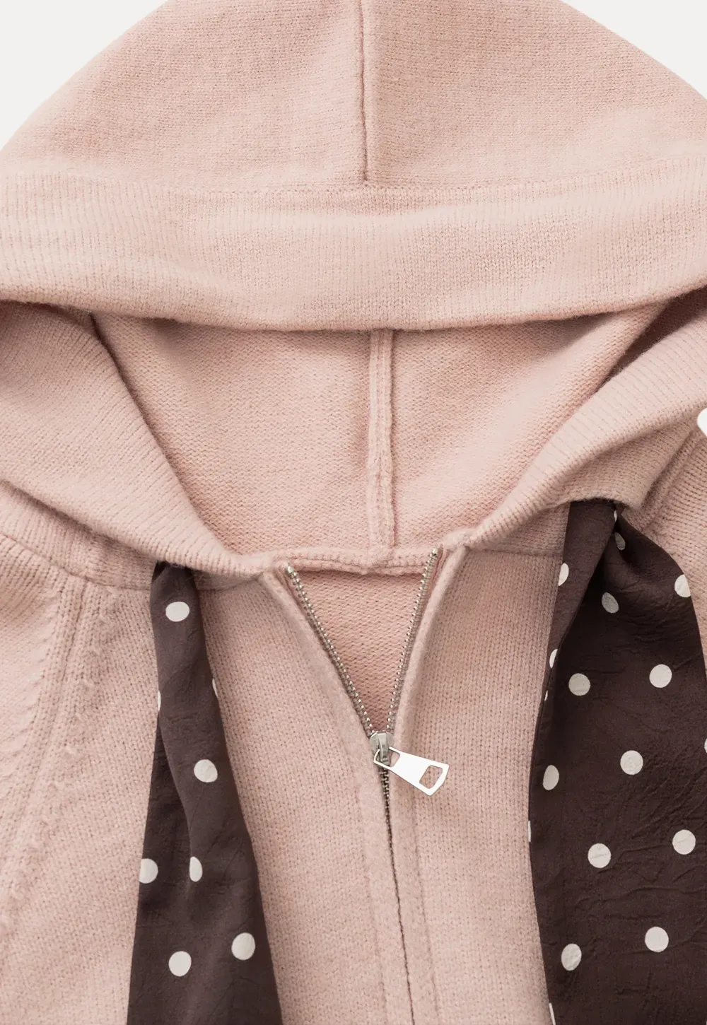 Pink Hooded Knit Sweater for Women Soft Warm Casual Top