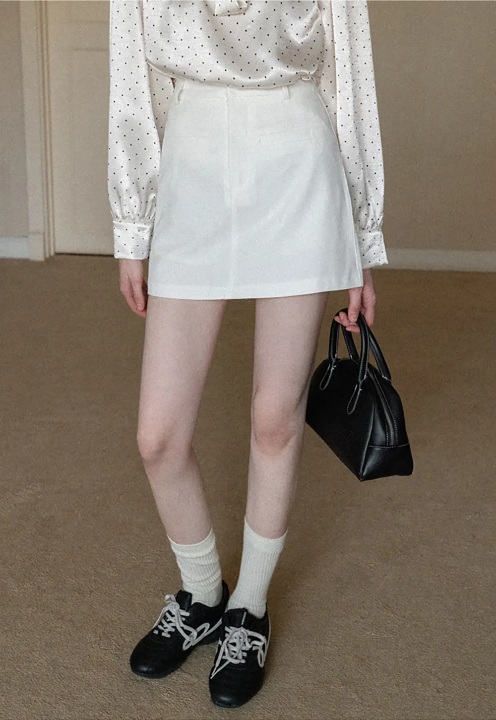 Elegant Mini Skirt with High Waist Design