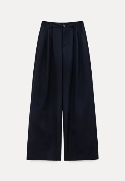 Sleeveless Collared Top with Wrap Detail and Wide Leg Pants