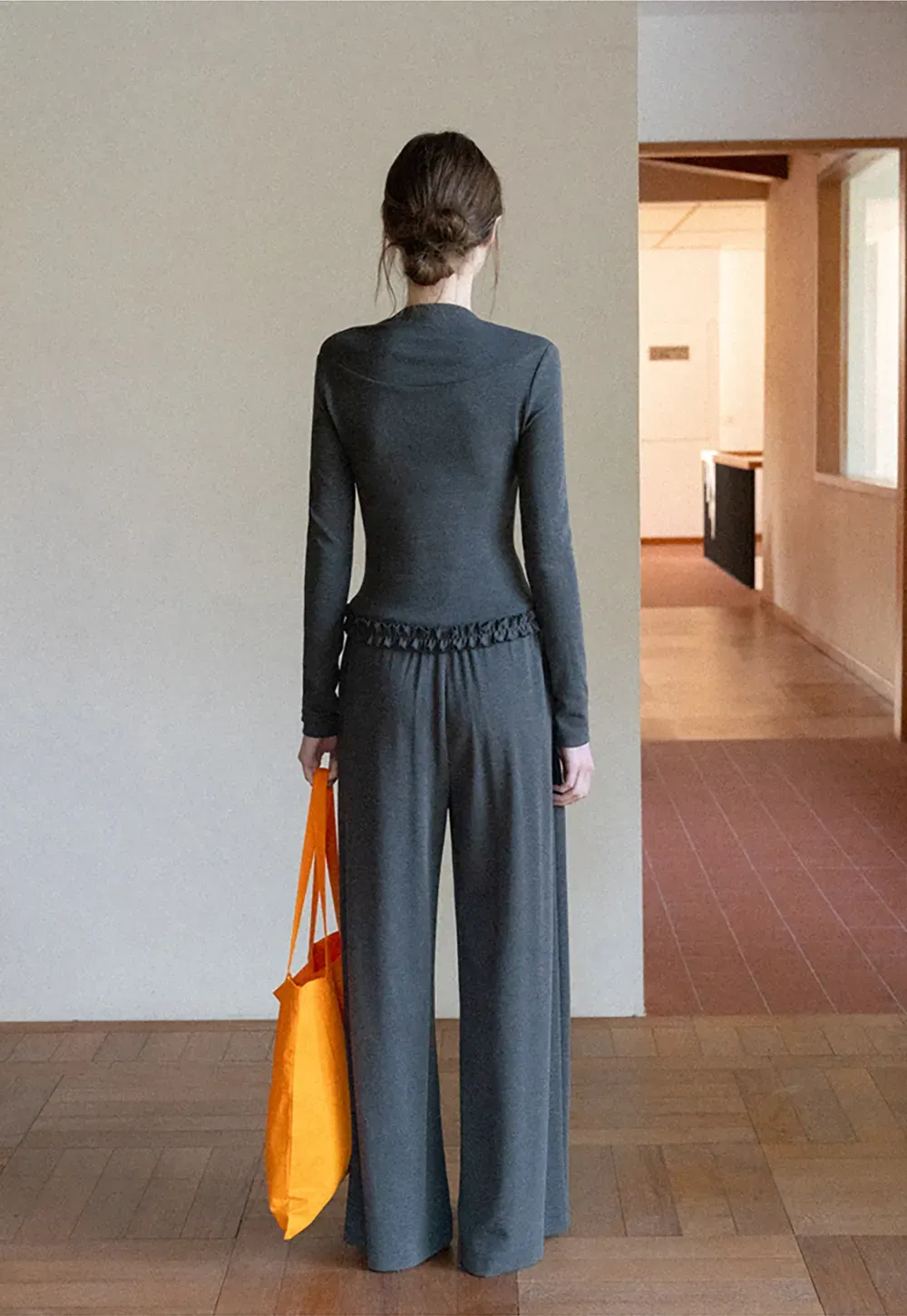 T shirt and casual pants with drawstring waist