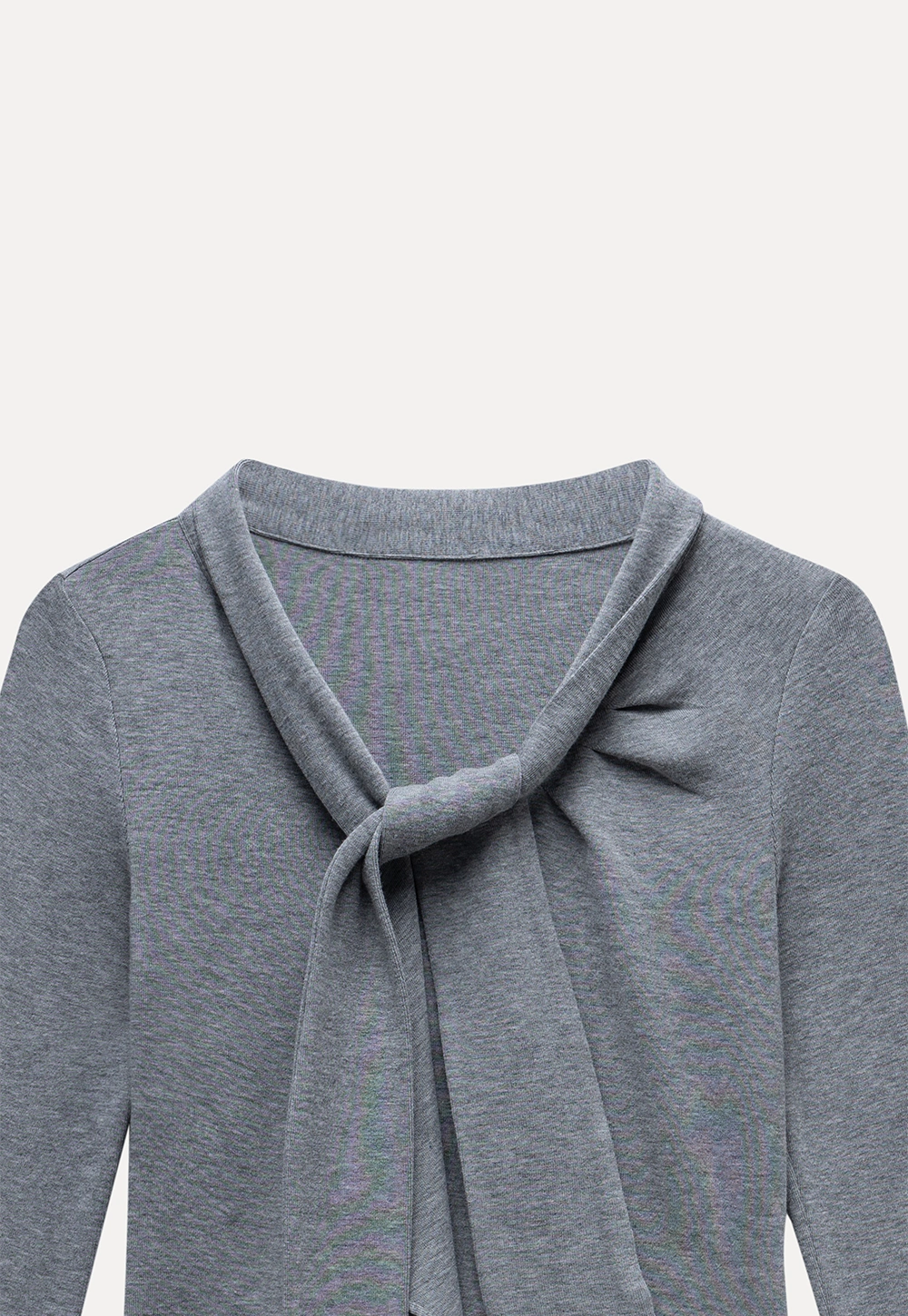 Women's Tie Neck Long Sleeve Tee