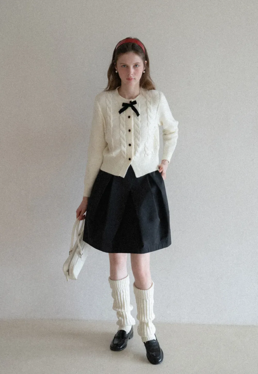 Pleated A Line Mini Skirt with Layered Design