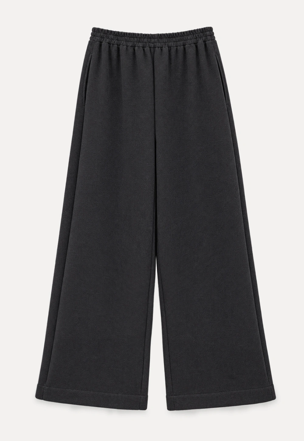 Cropped Open Front Cardigan and Wide Leg Drawstring Pants