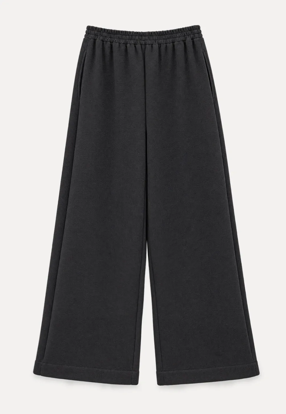 Cropped Open Front Cardigan and Wide Leg Drawstring Pants