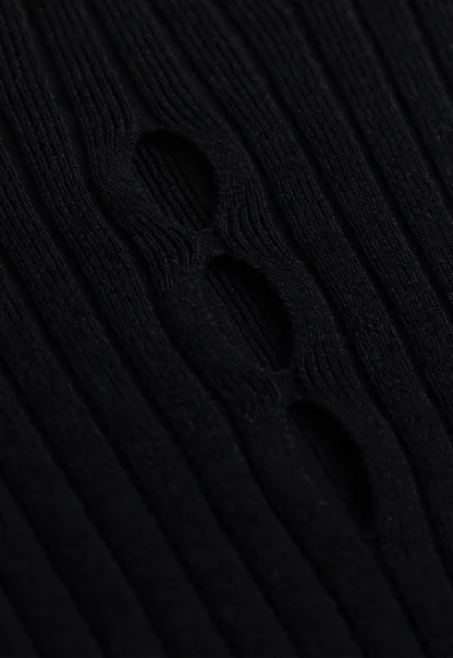 Womens Ribbed Knit Long Sleeve Top