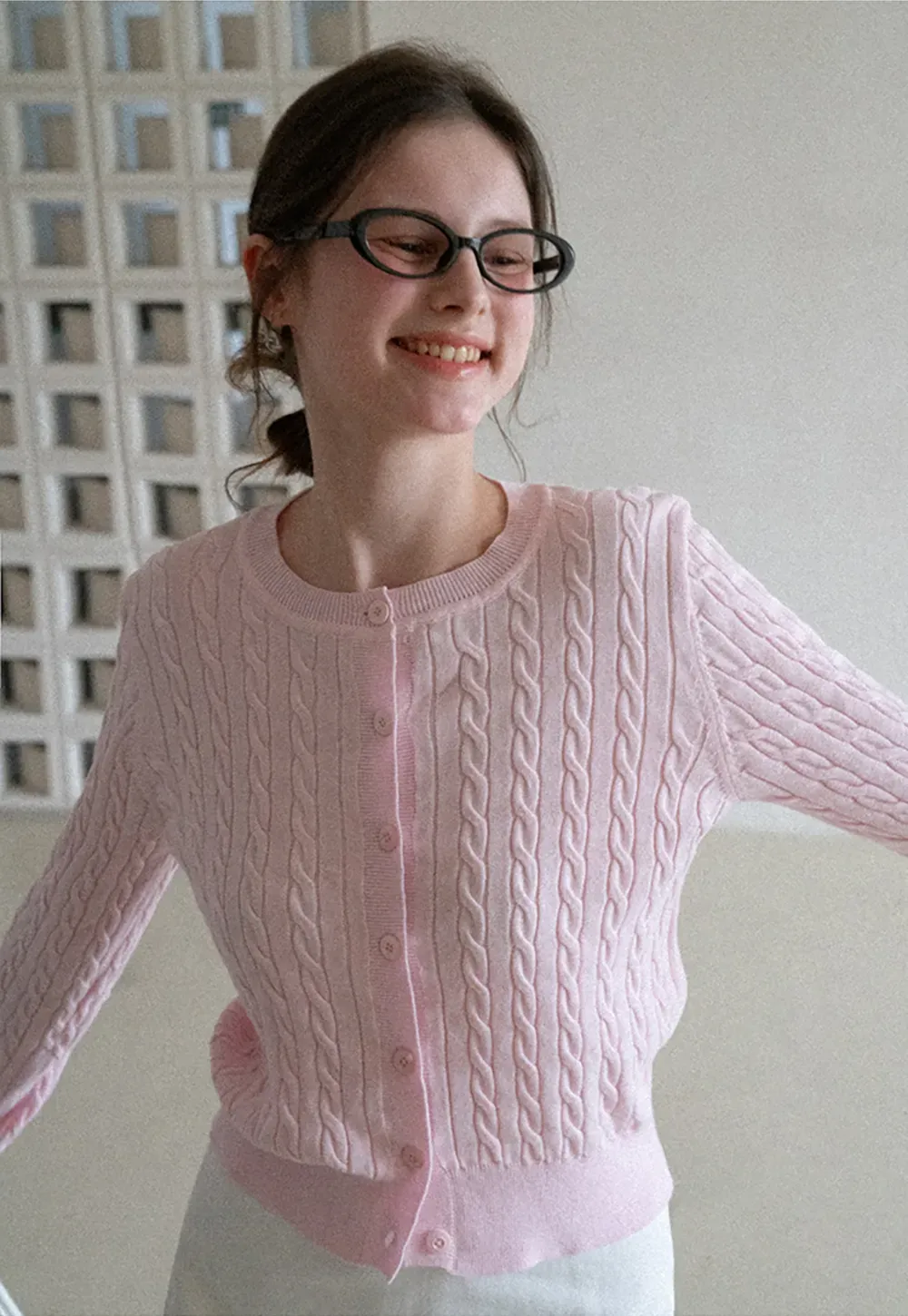 Cable Knit Long Sleeve Sweater Top