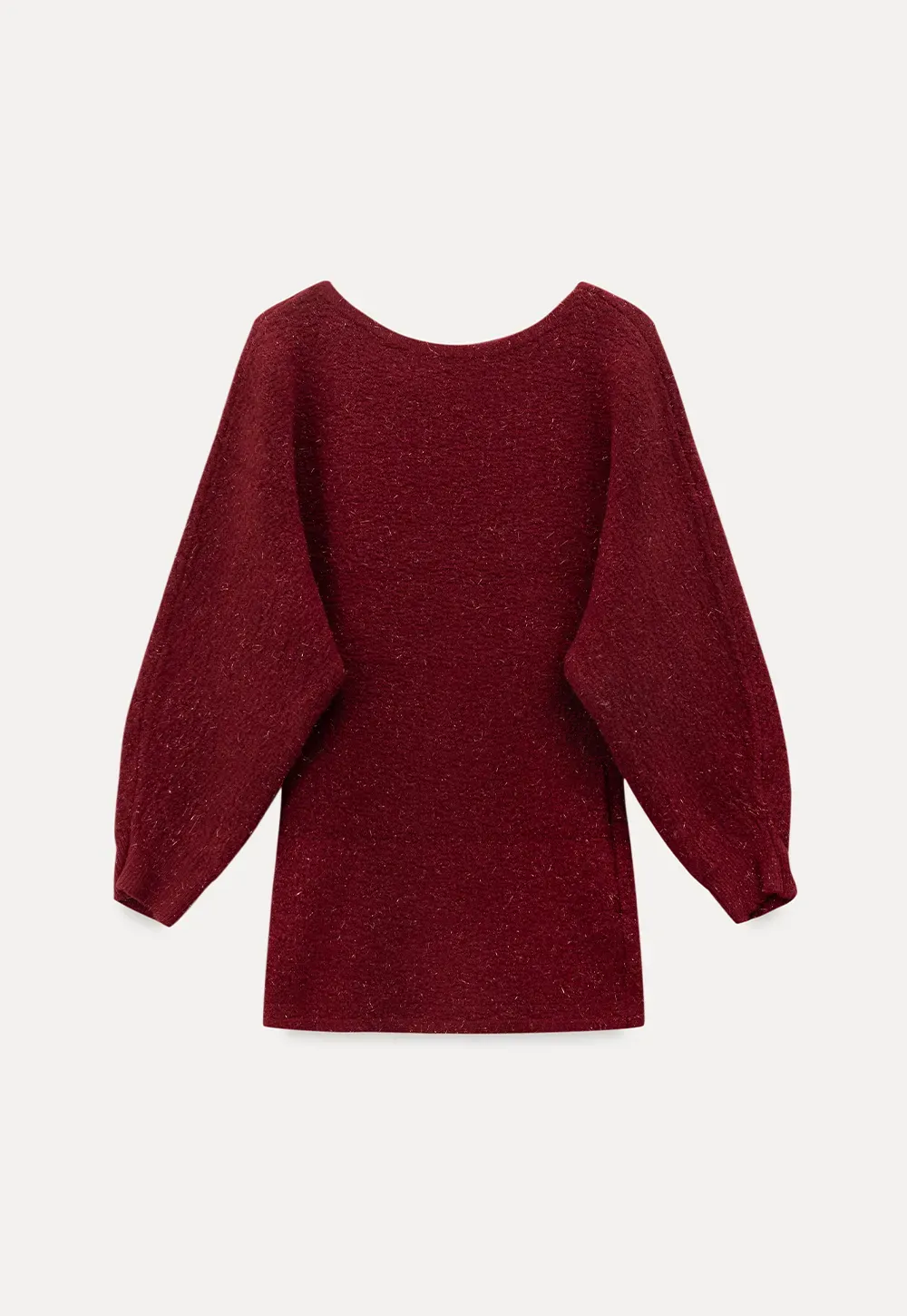 Elegant knit dress with long sleeves and round neckline