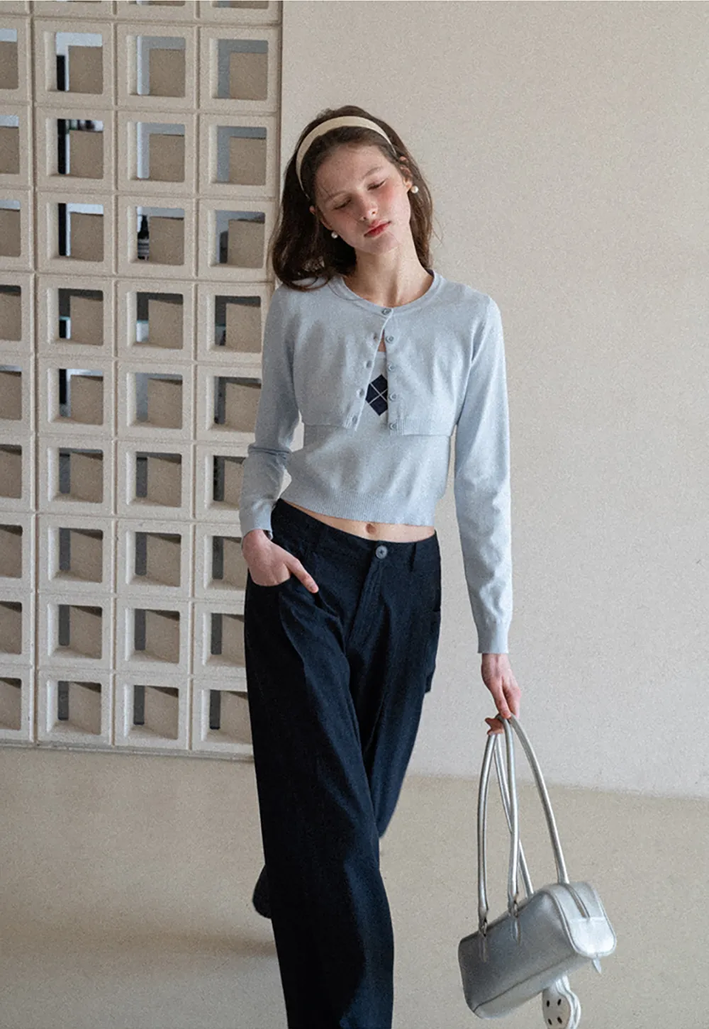 Casual Pants with Wide Legs and Pleats
