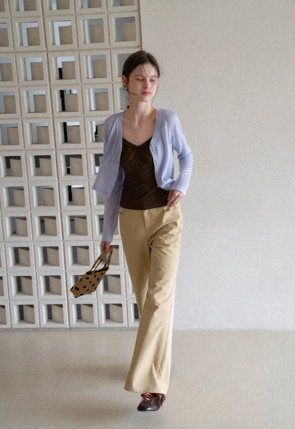 Wide Leg Casual Pants with Back Pockets