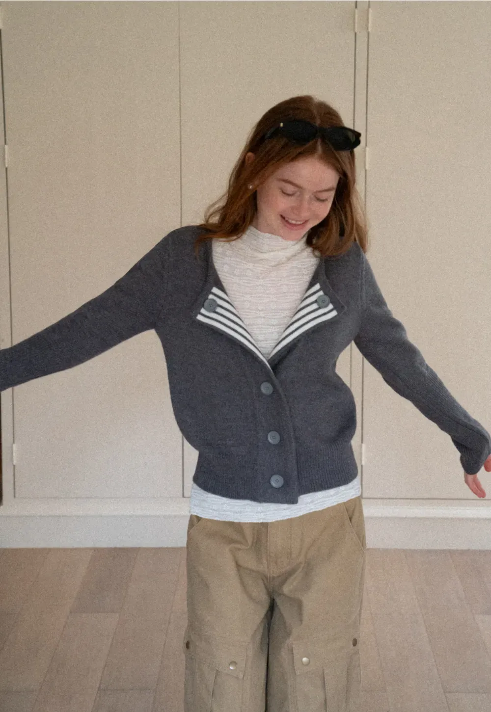 Elegant Basic Knit Sweater with Ribbed Hem and Sleeves