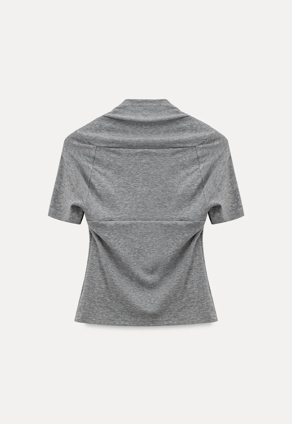 Square neck short sleeve fitted top