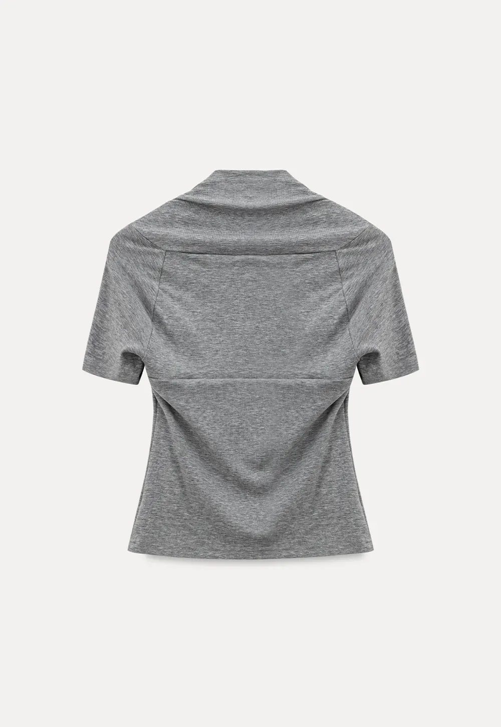 Square neck short sleeve fitted top