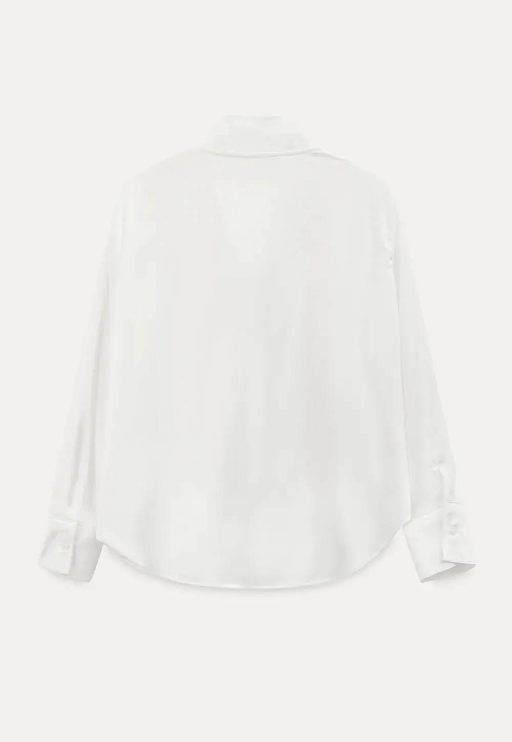 Ribbed Long Sleeve Shirt with Tie Neck Detail