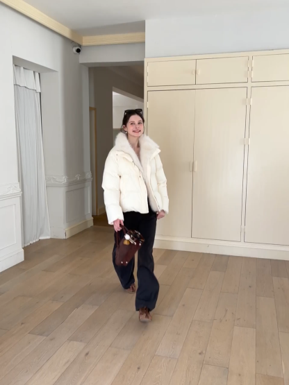 Fur Collar Puffy Short Jacket