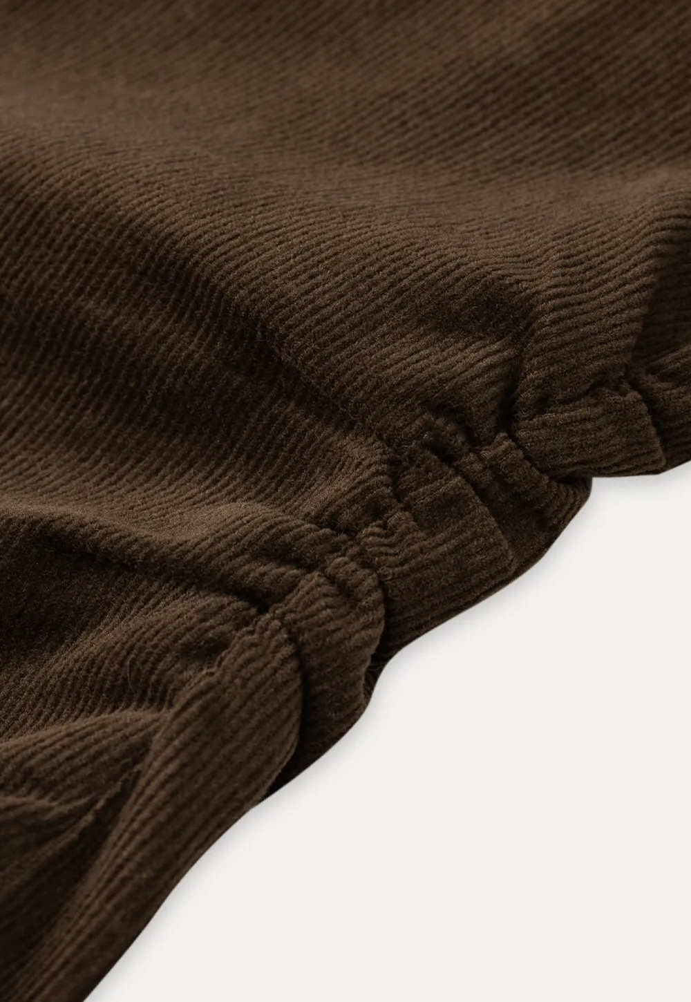 Elegant Corduroy Blouse with Ruched Detail