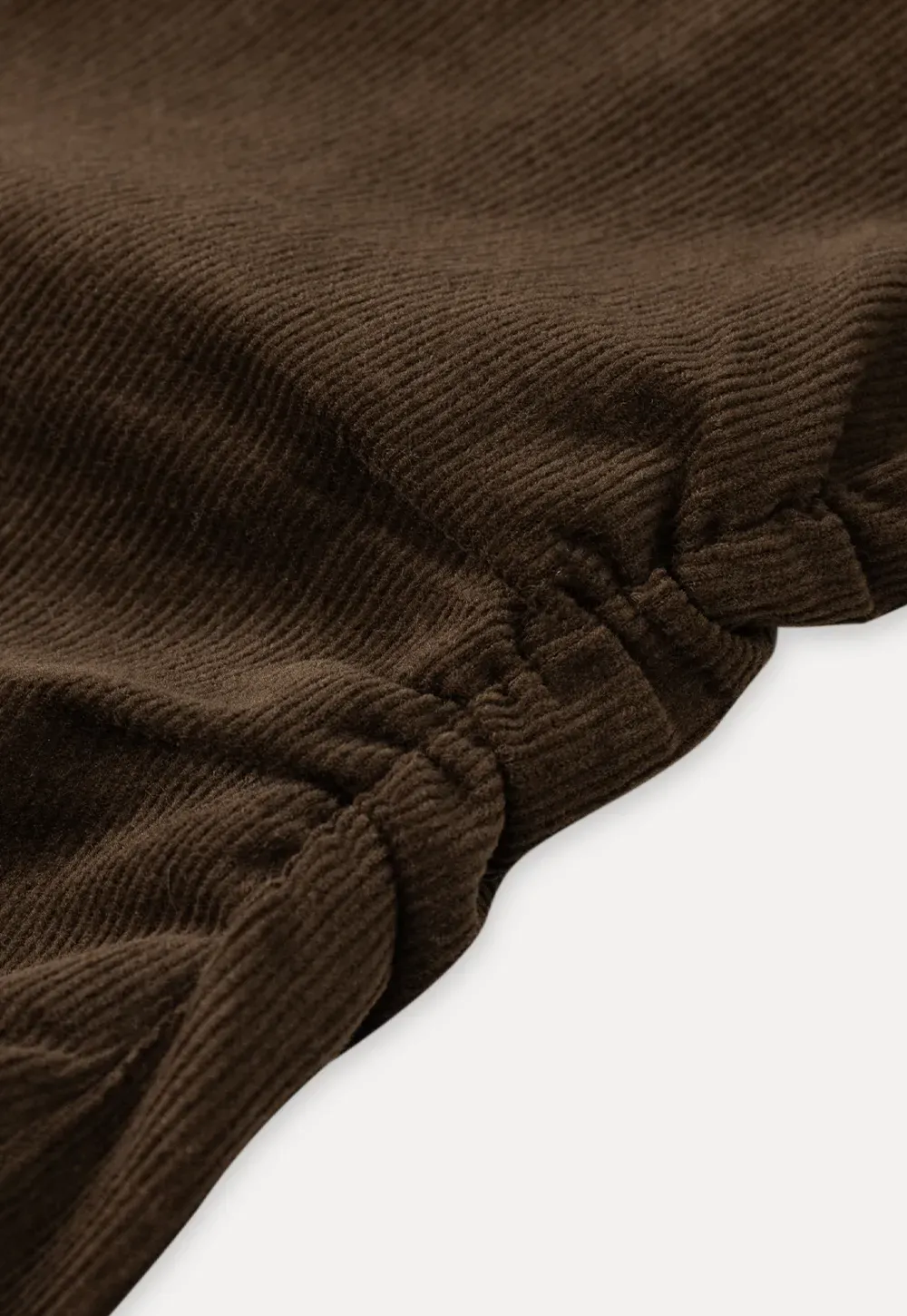 Elegant Corduroy Blouse with Ruched Detail