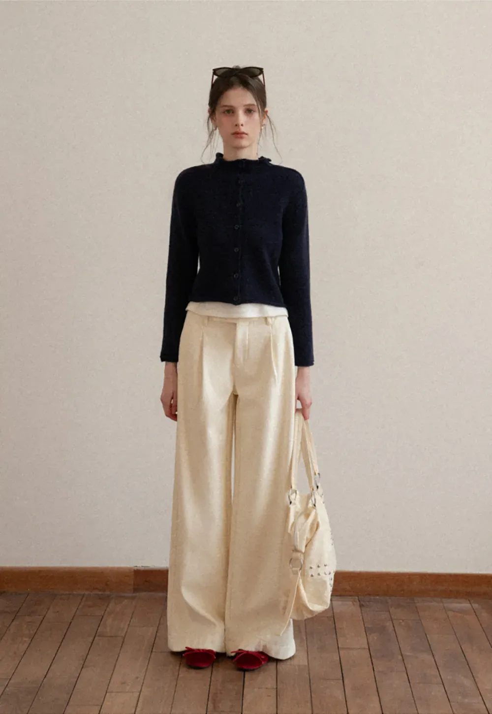 Dark Denim Wide-Leg Pants