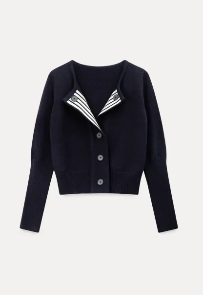 Elegant Basic Knit Sweater with Ribbed Hem and Sleeves