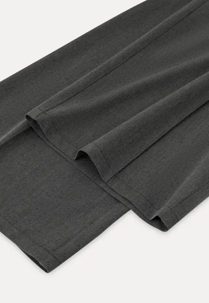 Wide Leg Casual Pants with Front Pleats