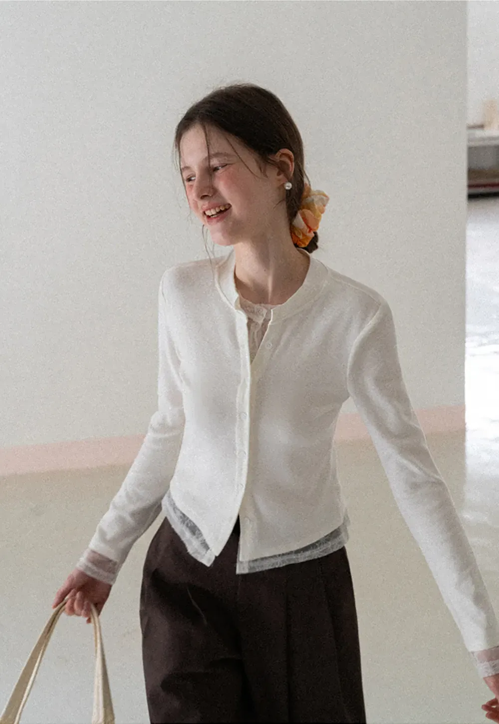 Wide Leg Pleated Casual Pants with Belt