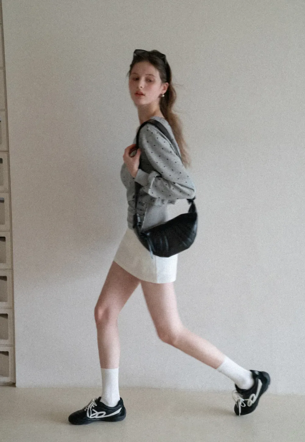 asymmetric sleeve casual sweater top