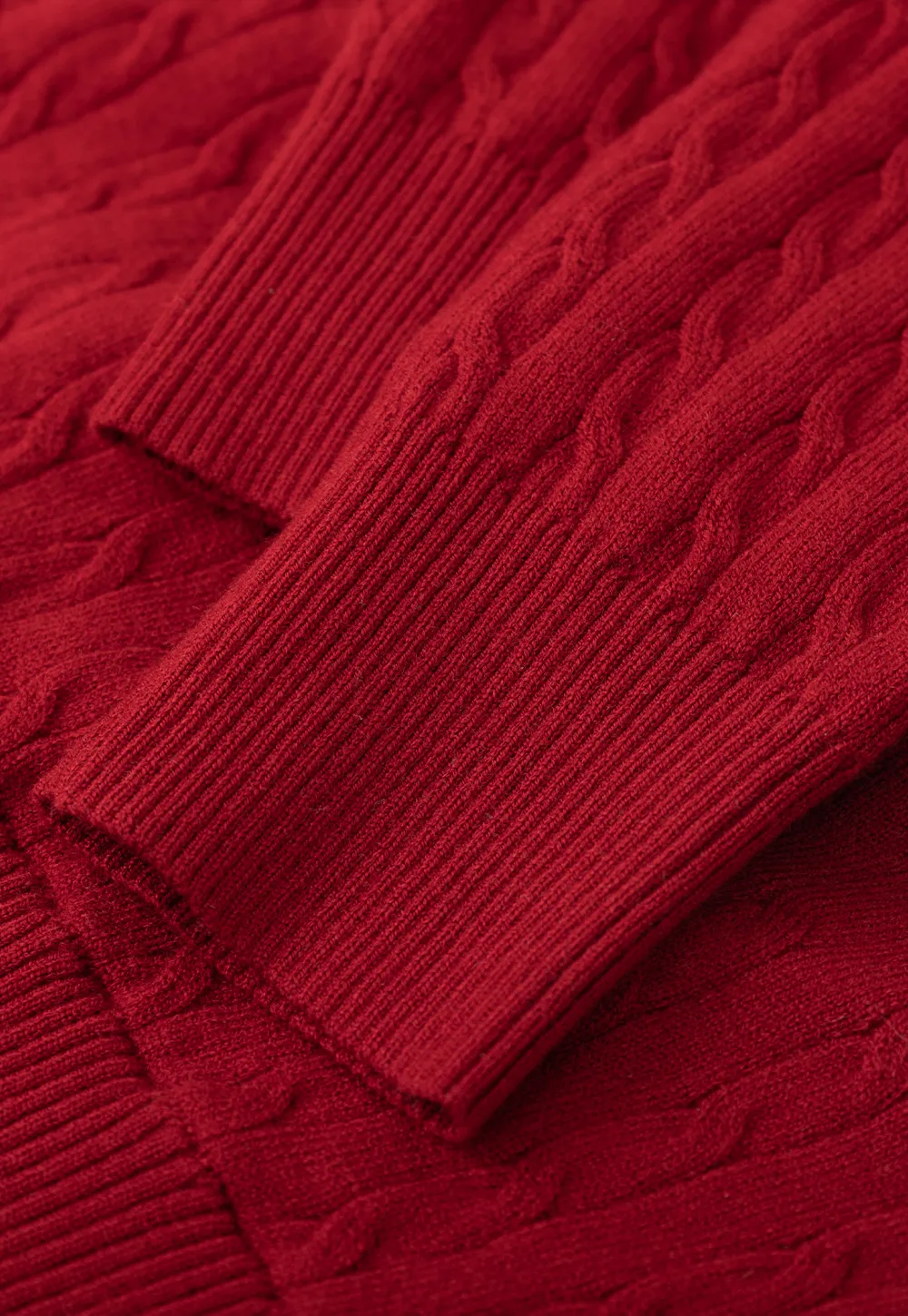 Cable Knit Sweater with Back Tie Detail