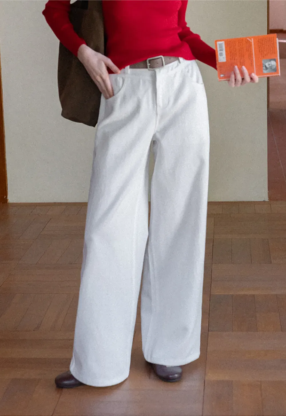 Wide Leg Casual Pants with Front Pockets