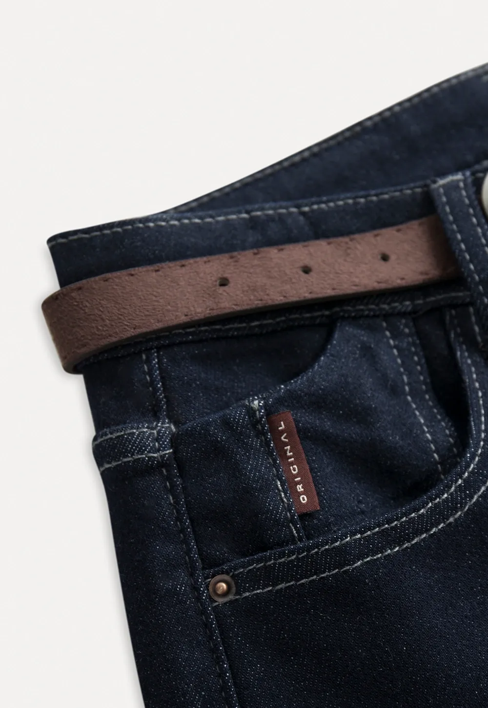 Womens High Waist Wide Leg Jeans with Belt