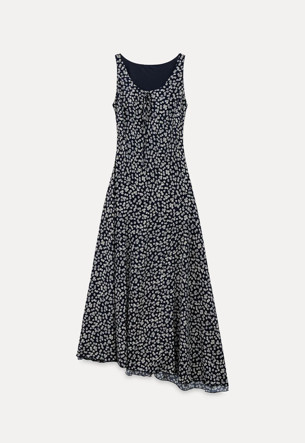 Floral Print Sleeveless Midi Dress with V Neck