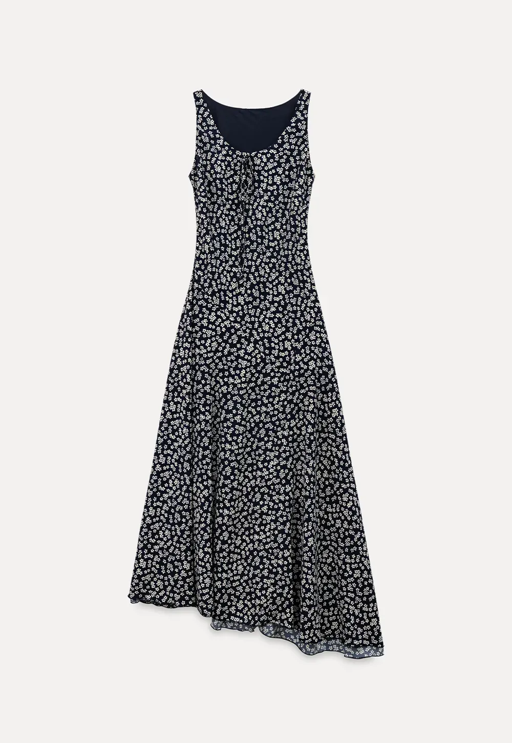 Floral Print Sleeveless Midi Dress with V Neck