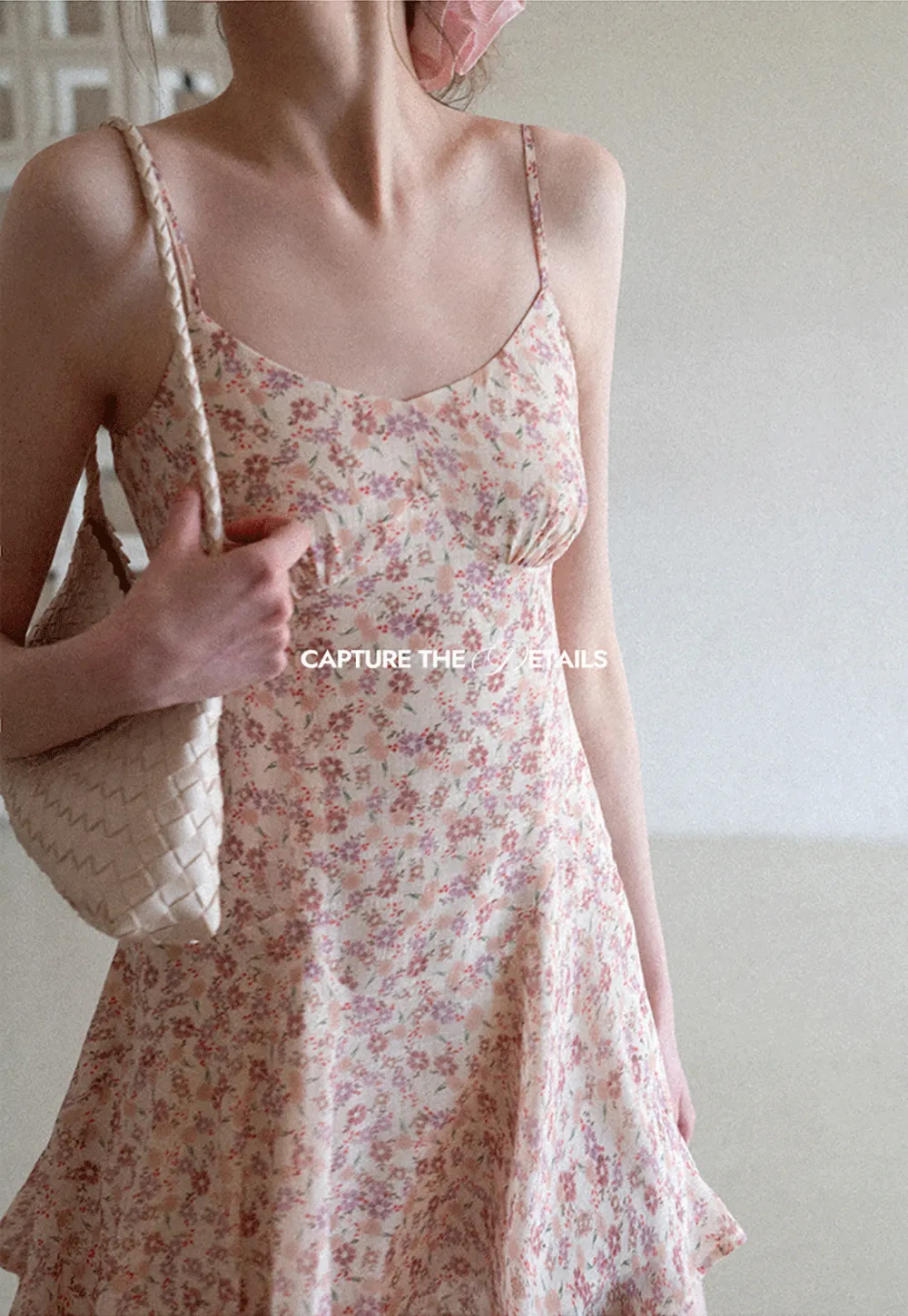 Floral Print Sleeveless Mini Dress with Pleated Skirt