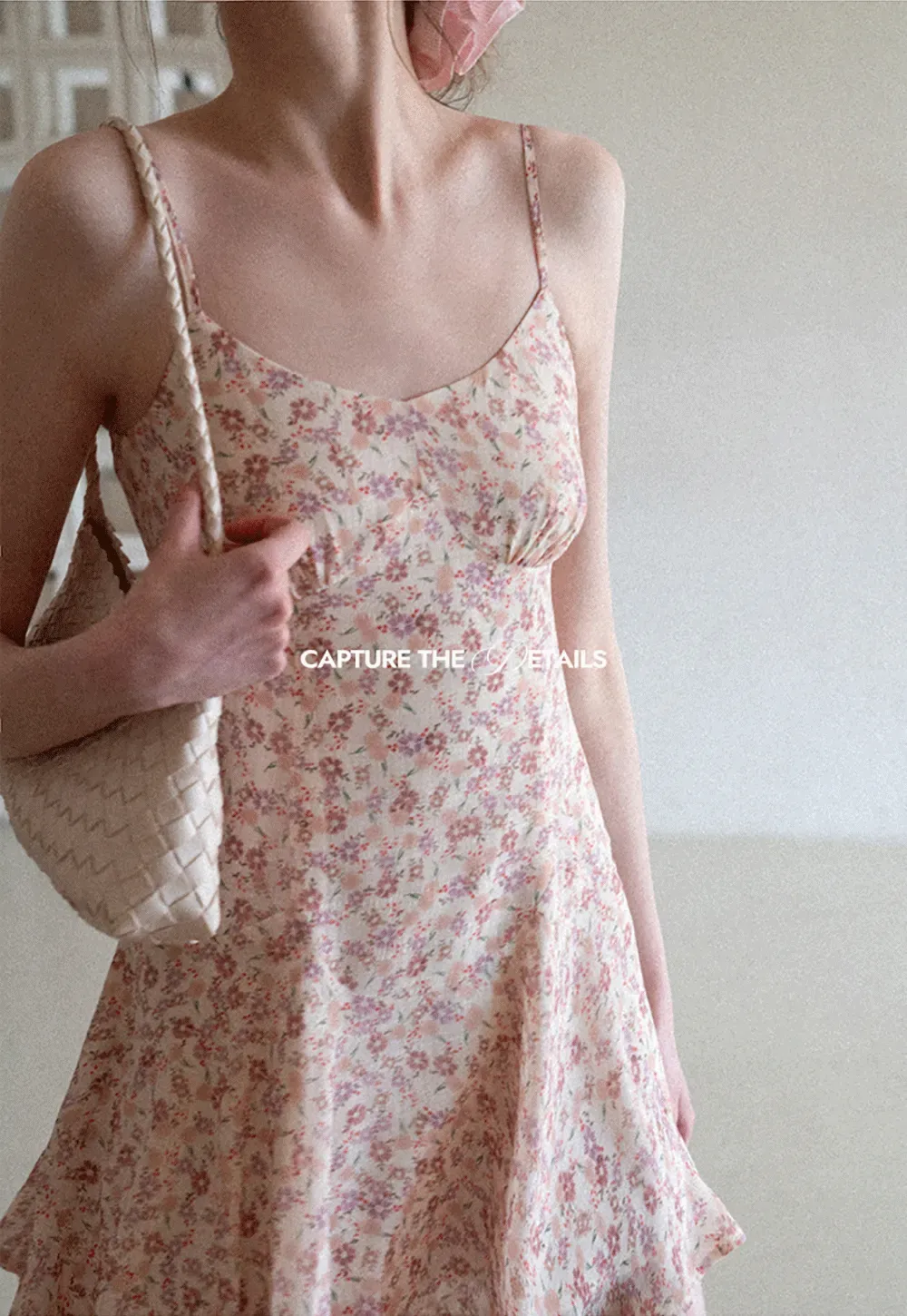 Floral Print Sleeveless Mini Dress with Pleated Skirt