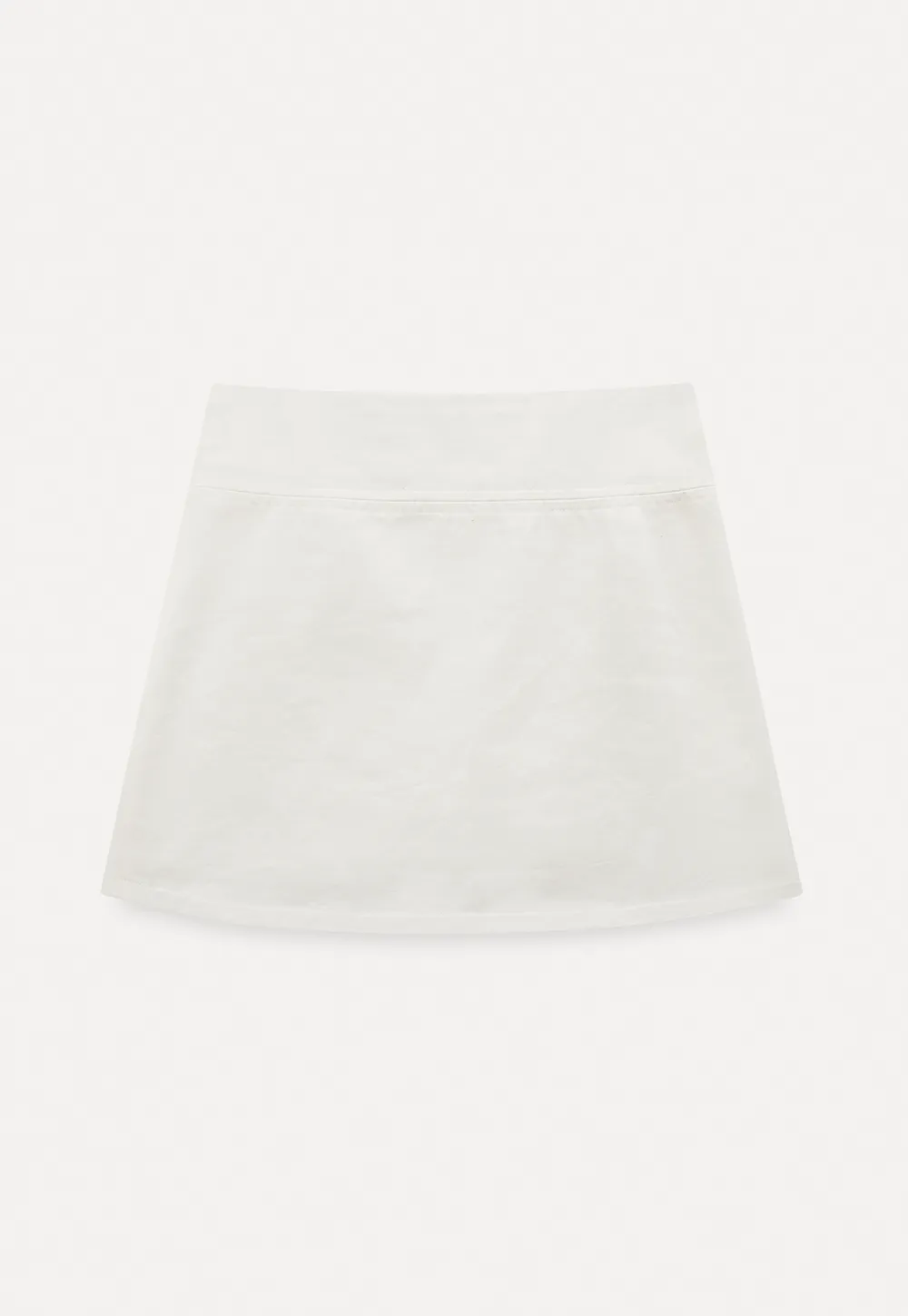 A-line mini skirt with clean lines and simple design