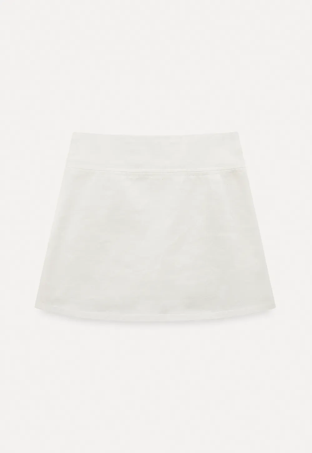A-line mini skirt with clean lines and simple design