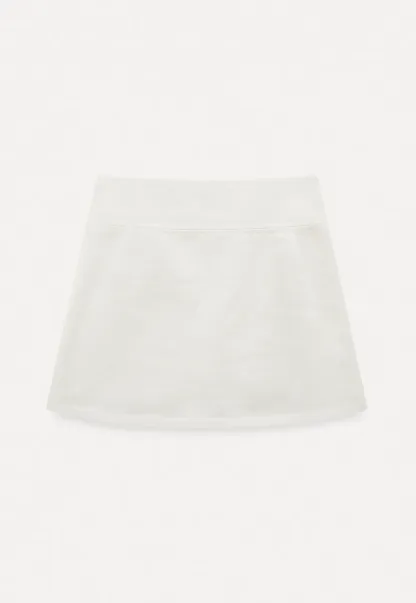 A-line mini skirt with clean lines and simple design
