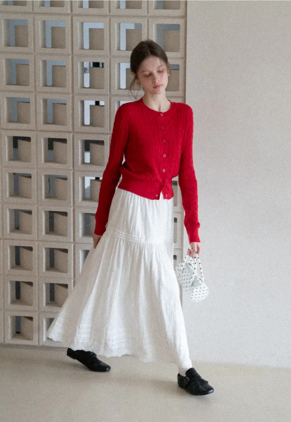 Elegant Tiered Lace Hem Skirt