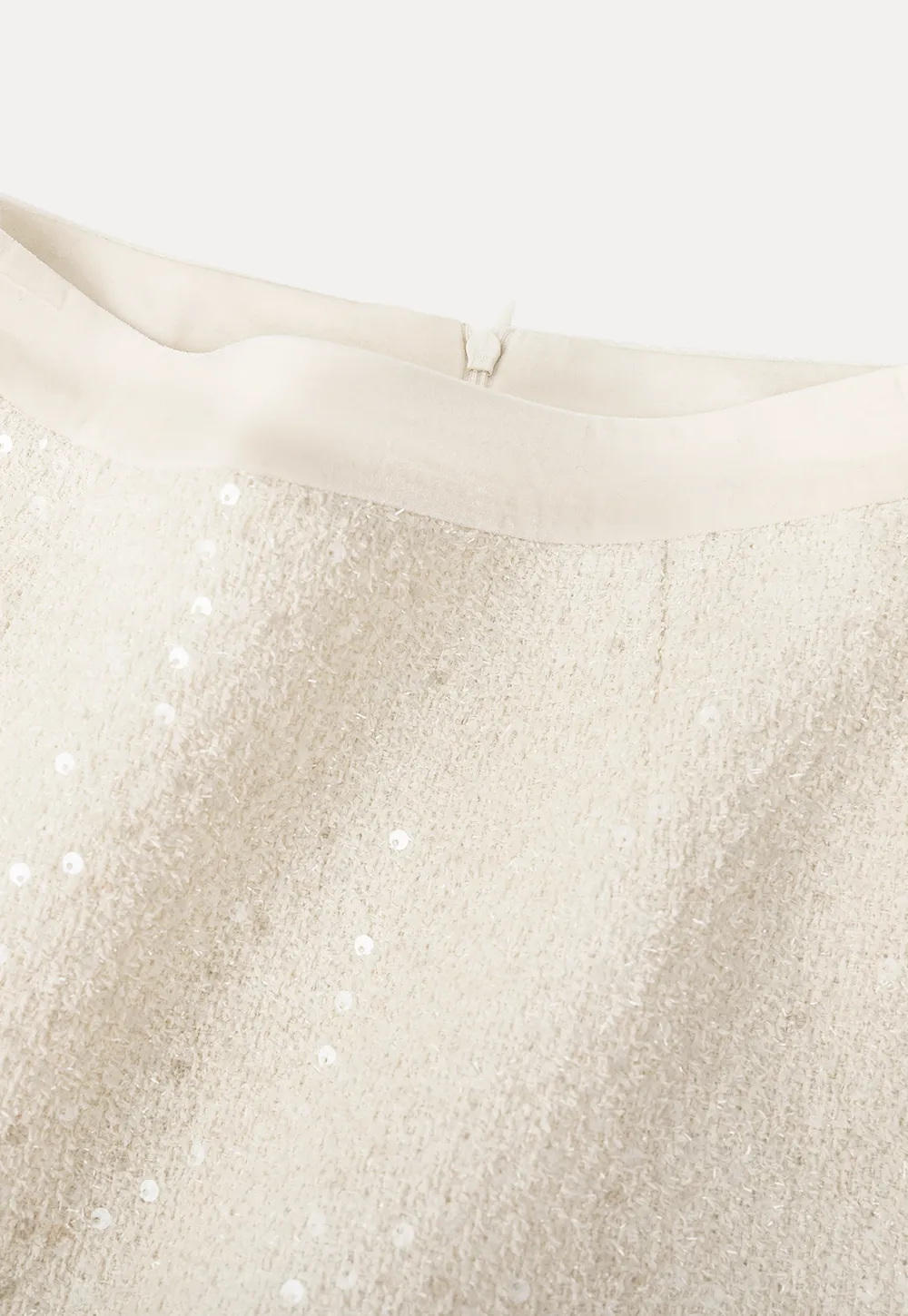 sparkling sequin mini skirt with flared hem