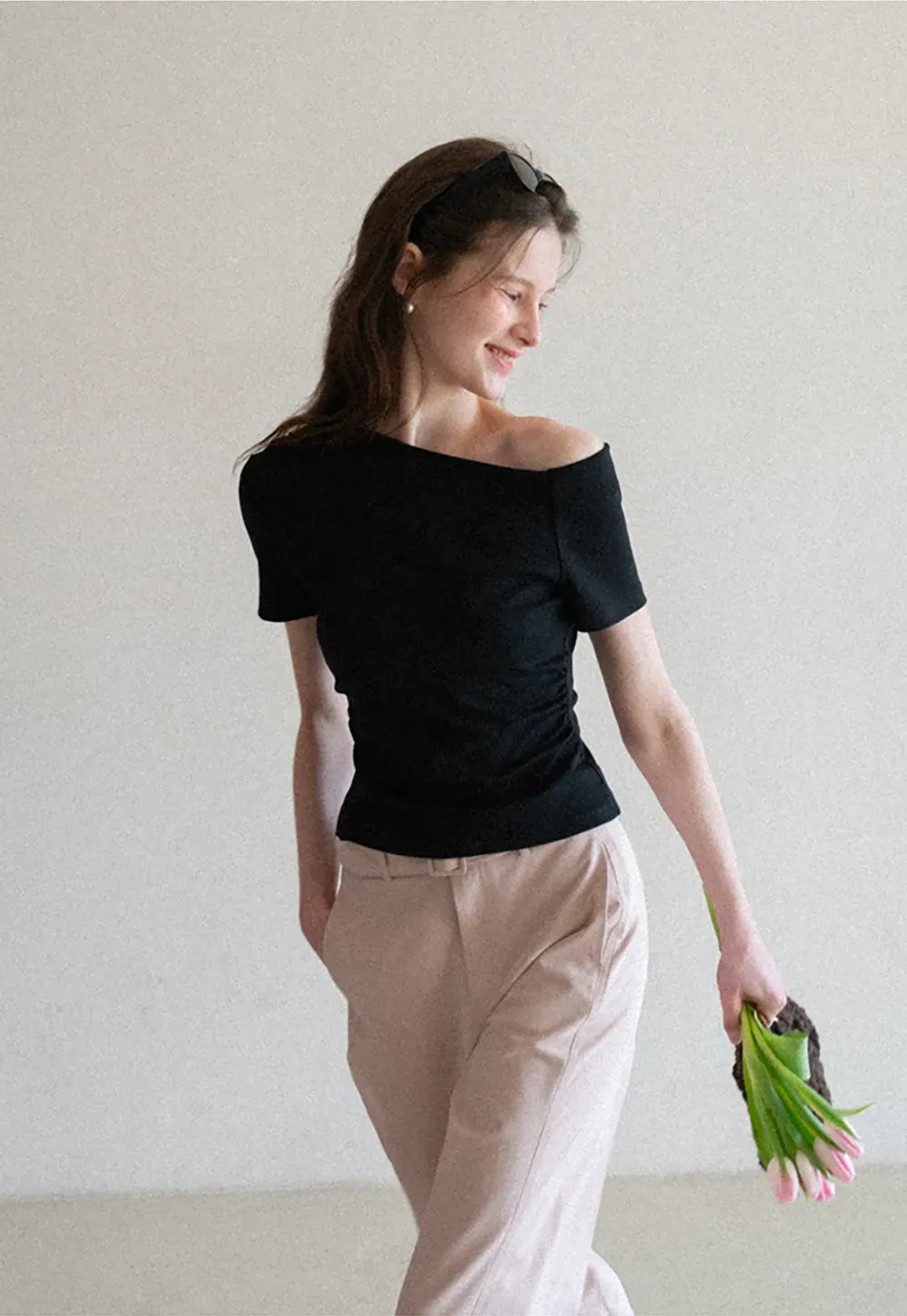 Wide Leg Casual Pants with Belted Waist