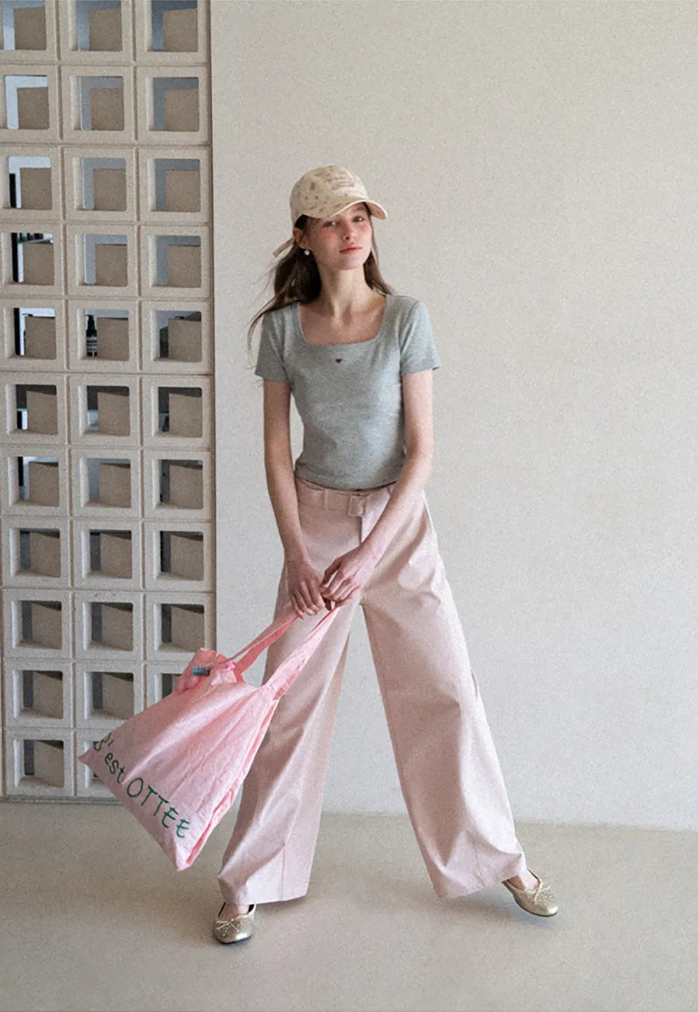 Wide Leg Casual Pants with Belted Waist