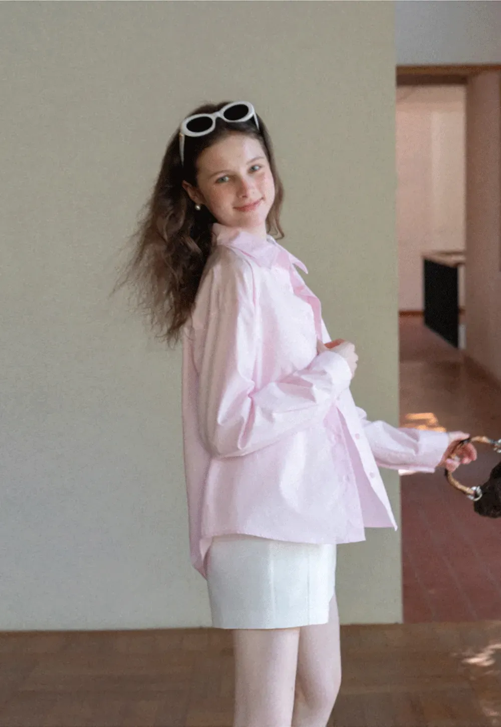 Classic button down shirt with rolled sleeves