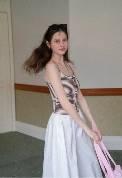 Wide Leg Cropped Casual Pants with Elastic Waist